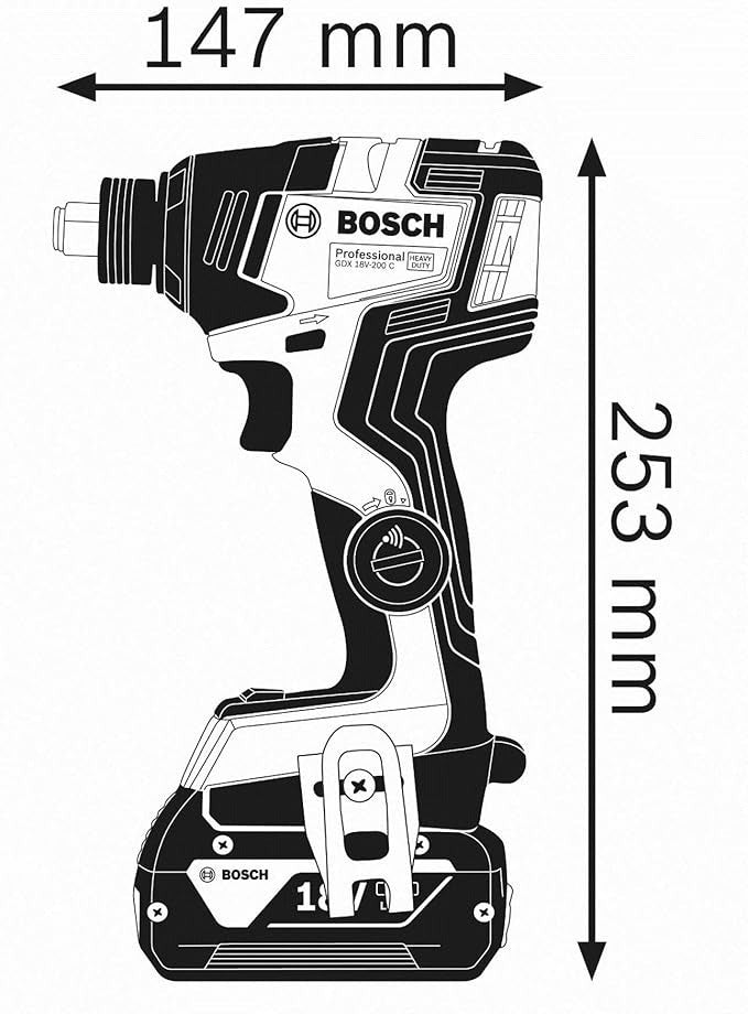 Bosch GDX 18V-200 18V Cordless Impact Driver (Body Only)