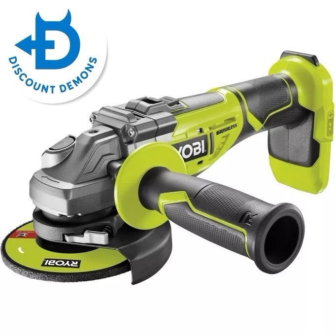 Ryobi 18V One+ Cordless Brushless Angle Grinder (Bare Tool) (R18AG7-0)
