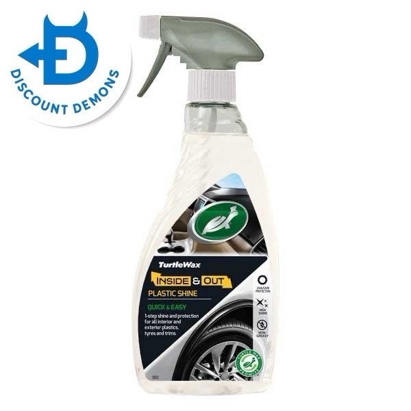 Turtle Wax Inside & Out Plastic Shine Interior Exterior Plastic Protection 500mL
