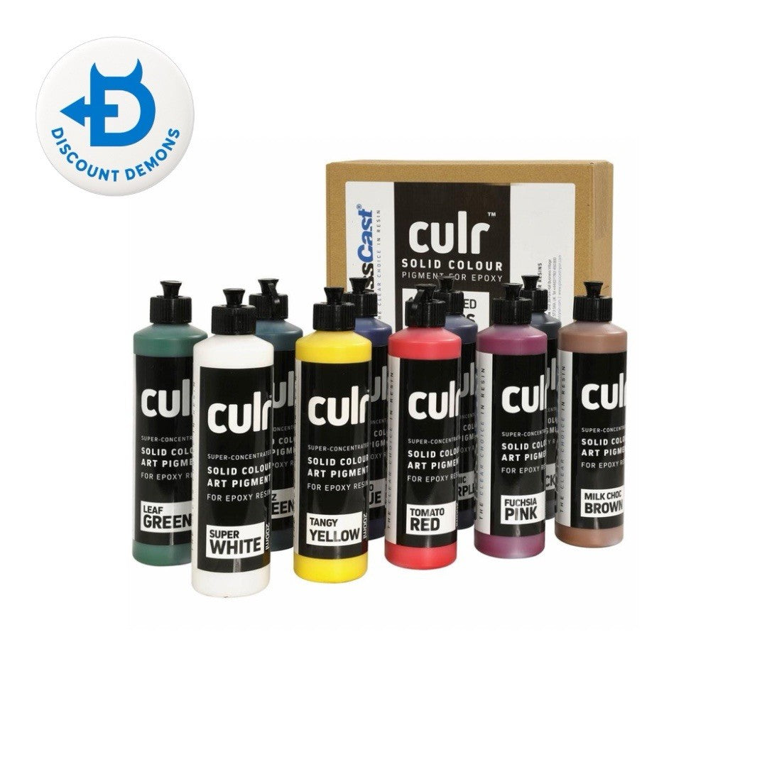 GLASS CAST CULR EPOXY PIGMENT - 10 COLOUR TRADE SET (10X200ML)