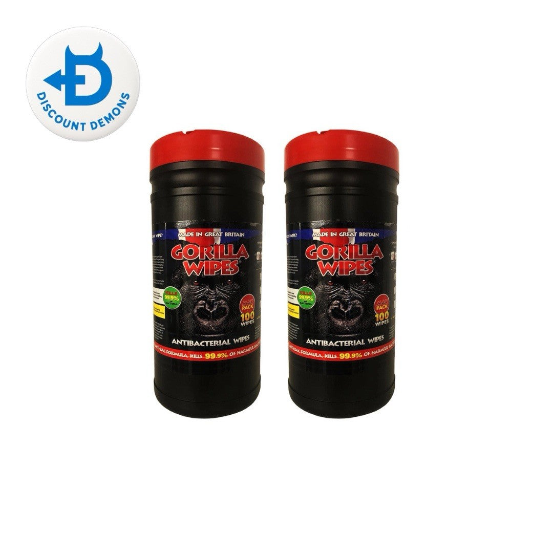 Gorilla Wipes Antibacterial Cleaning Wipes - Pack of 2